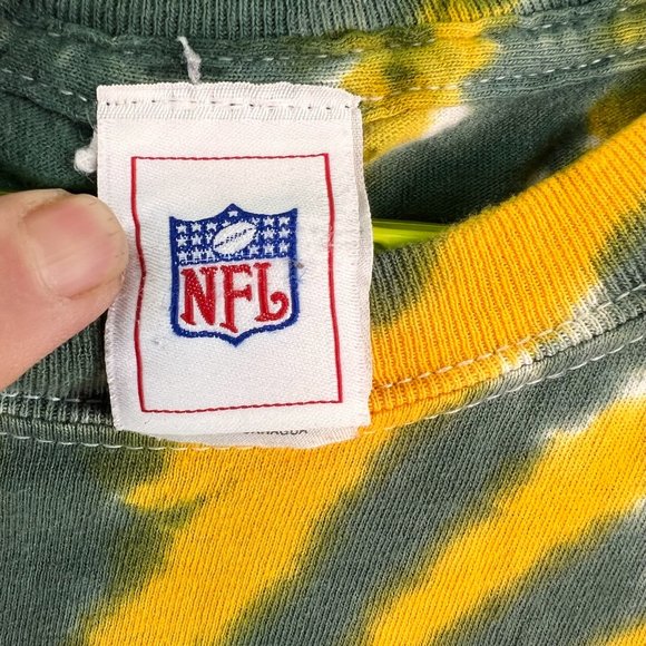 AJ Hawk Tie-dye Shirt Adult XL Green Gold Green Bay Packer NFL Team Graphic - Picture 3 of 7